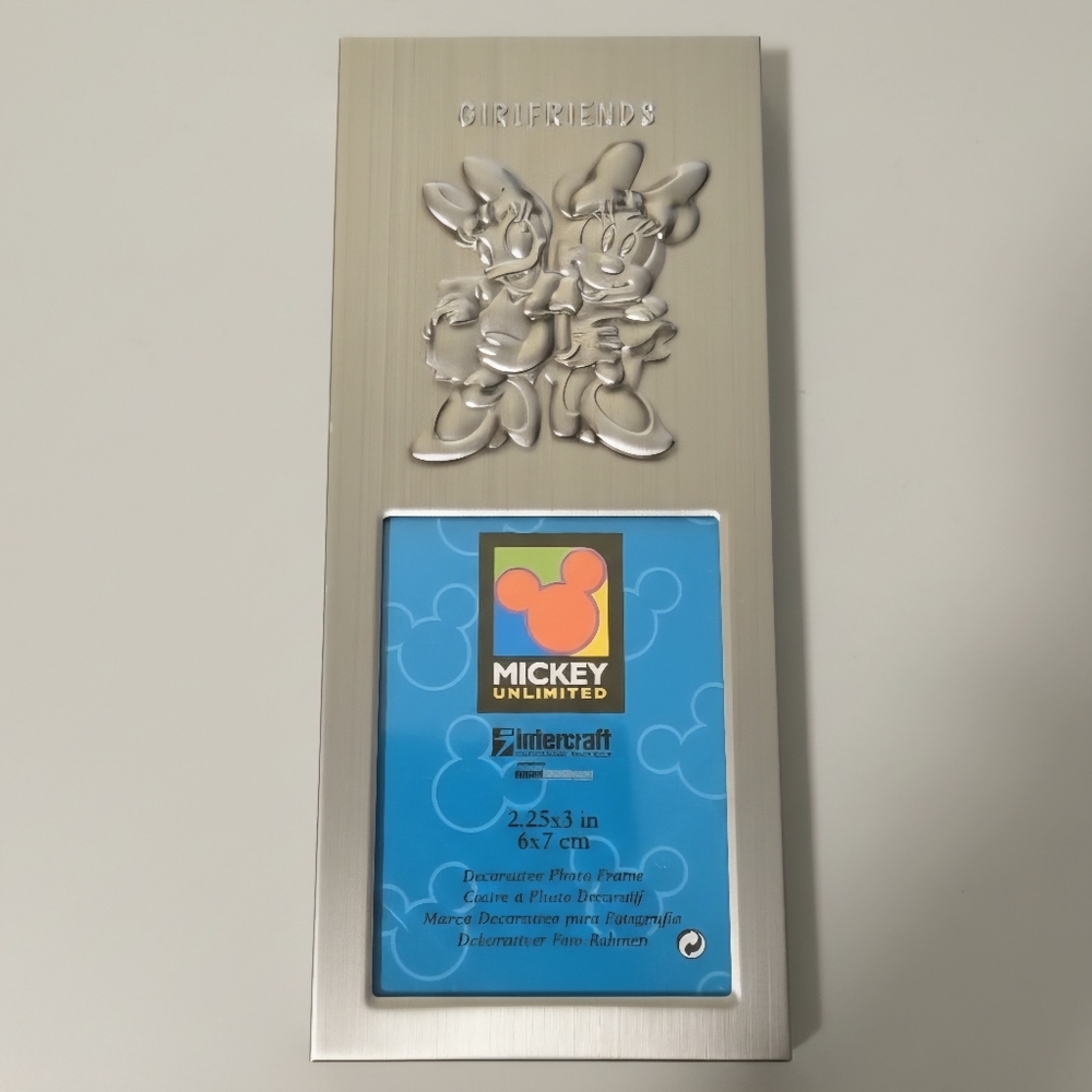 Disney Mickey Unlimited Pewter Silver Minnie & Daisy Girlfriends VTG Photo Frame